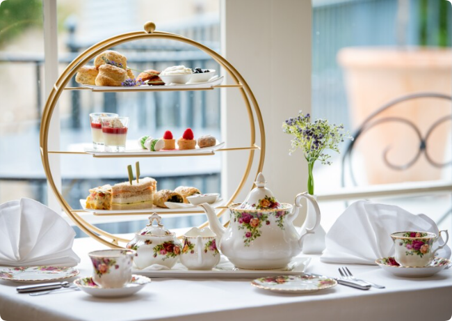 british afternoon tea set