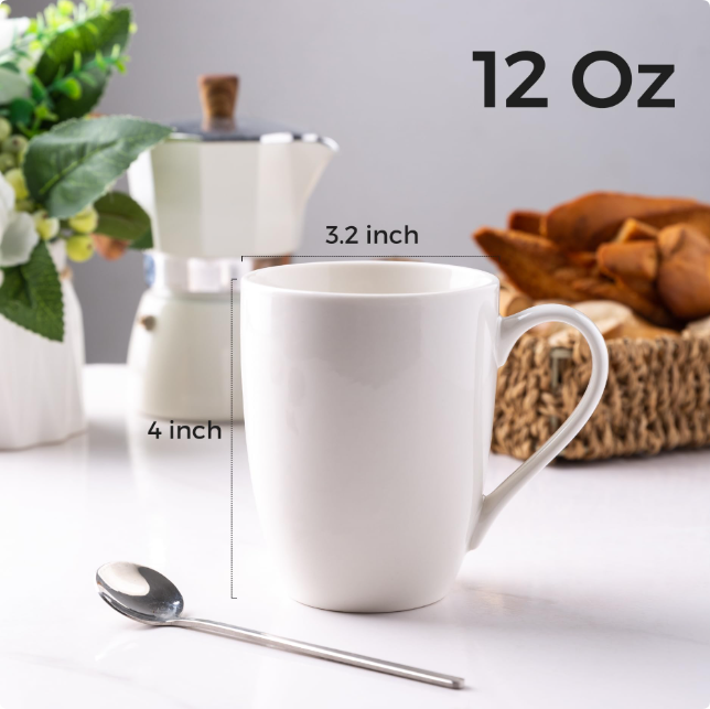 8 12 oz ceramic mugs