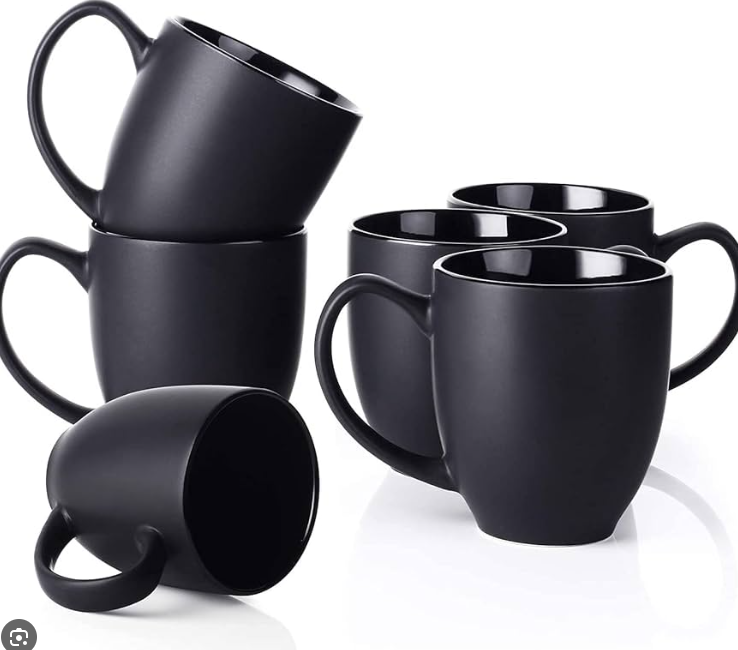 matte black ceramic mug