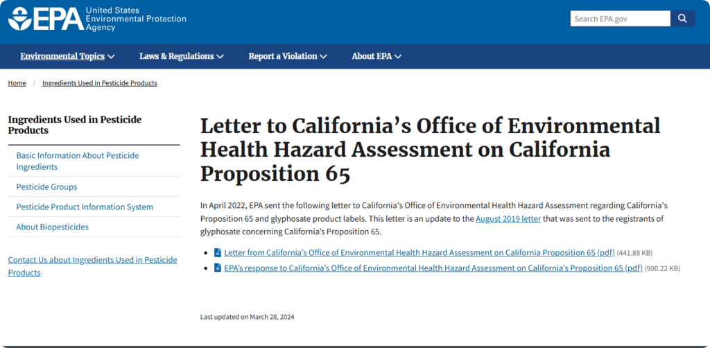 prop 65 compliance (california)