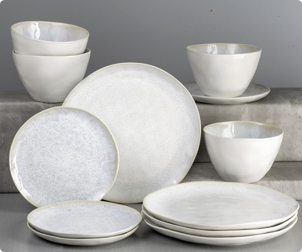 stoneware dinnerware transparent glaze