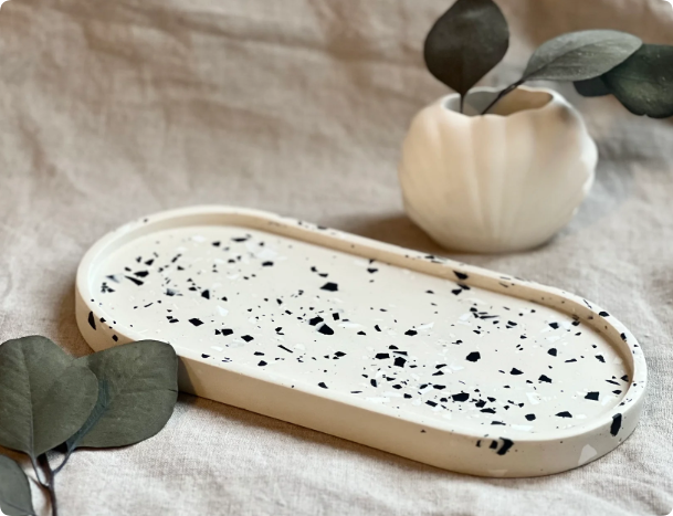 ceramic trinket trays earthy tones