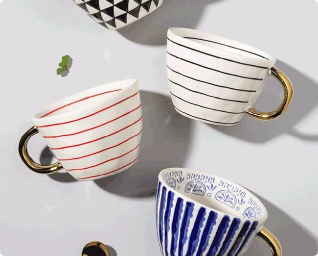 coffee cup gold