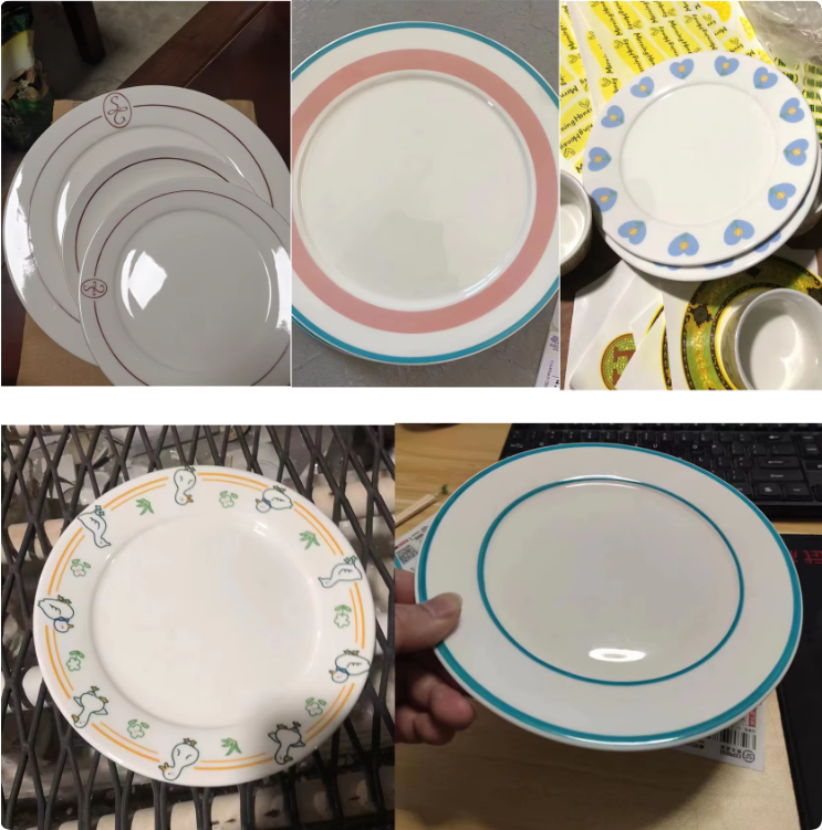 common customizable sizes for ceramic plates design