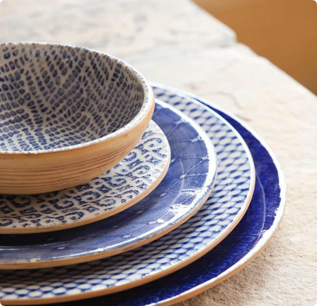 handcrafted details in luxury ceramic dinnerware