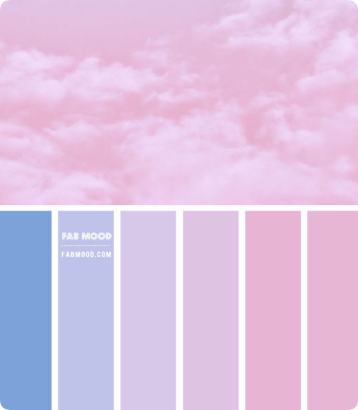 lavender, blush pink, and baby blue