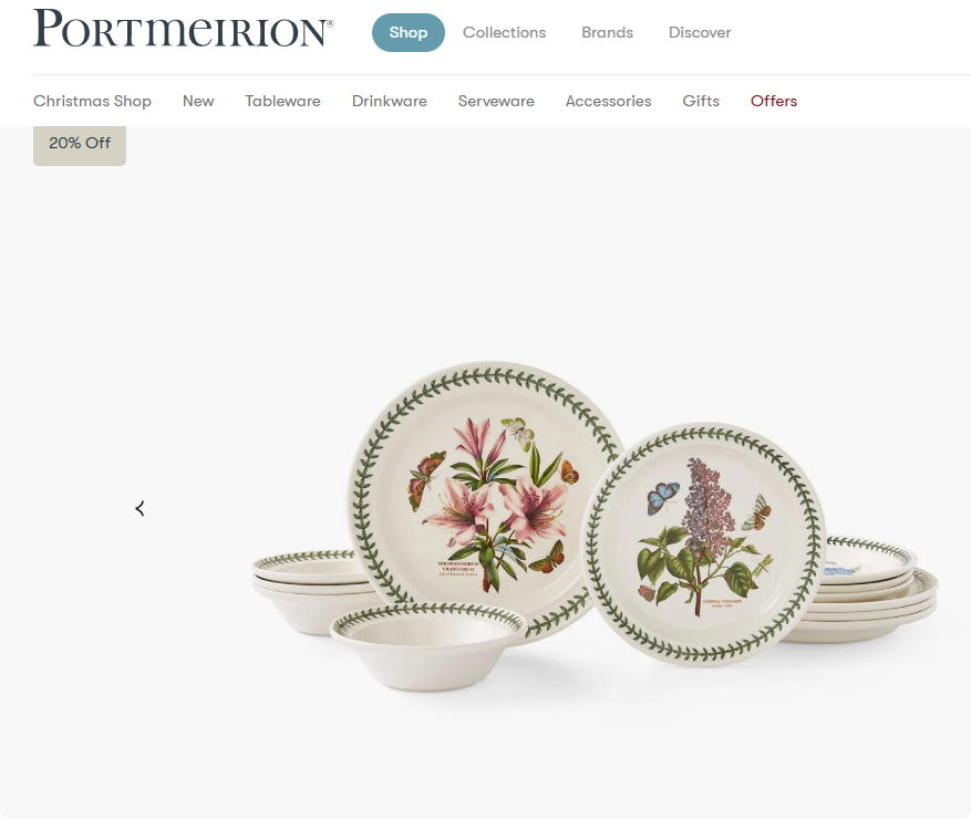 portmeirion botanic garden 12 piece dinnerware set