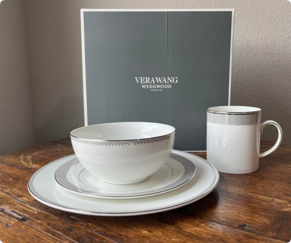 wedgwood vera wang grosgrain bone china dinnerware set