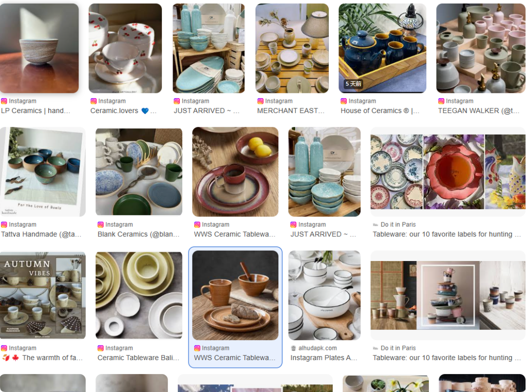 ceramic tableware instagram