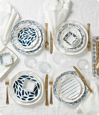 classic blue and white plates macy
