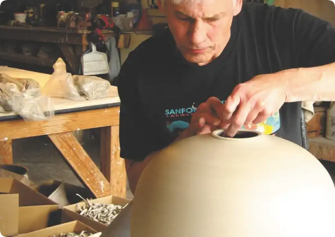 crafts like raku pottery