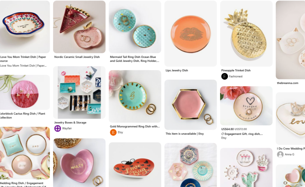 eka ceramic trinket dish pin design