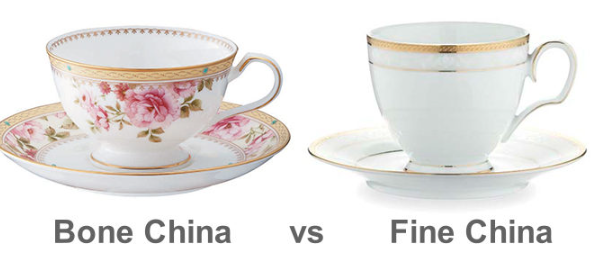 fine porcelain vs. bone china