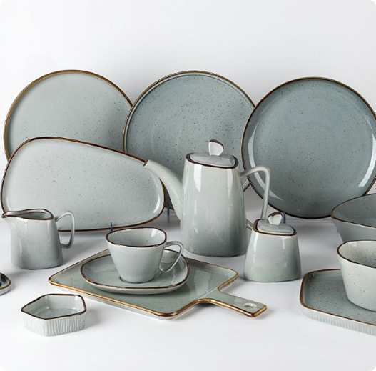 geometric dinnerware