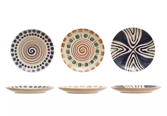 geometric patterns dinnerware