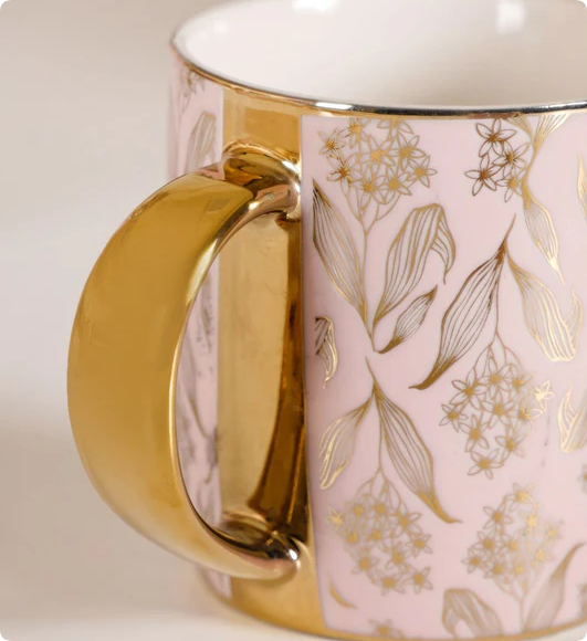 gold in ceramic design handle