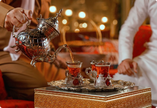 middle east ceramic tea set cultural