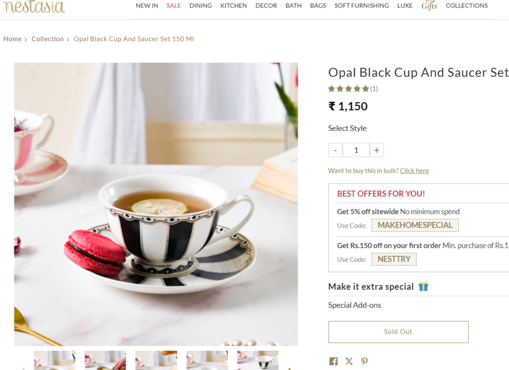 opal luxe coffee set