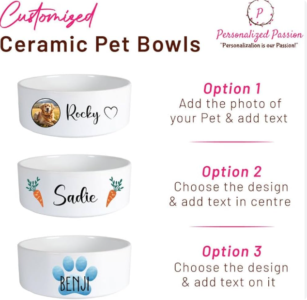 personalized ceramic bowls with pet names or unique patterns have become a popular trend.