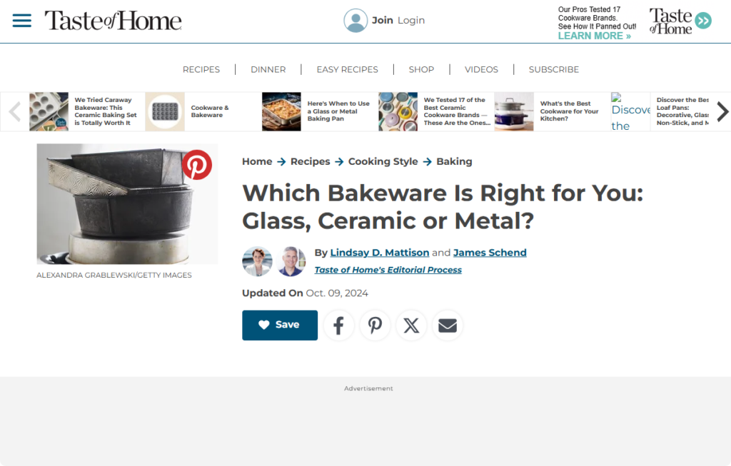 which bakeware is right for you glass ceramic or metal