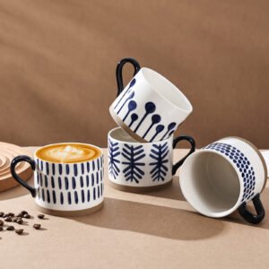 custom 15 oz ceramic coffee cup with handle