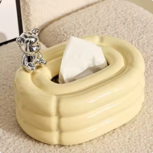 advanced and luxurious ceramic like paper tissue box home living room dining table drawer storage elegant home decor ins