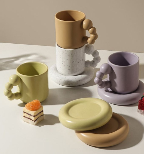 korea ins irregular 420ml chunky couple gifts cup handmade porcelain mug reusable ceramic coffee mug cup (copy)