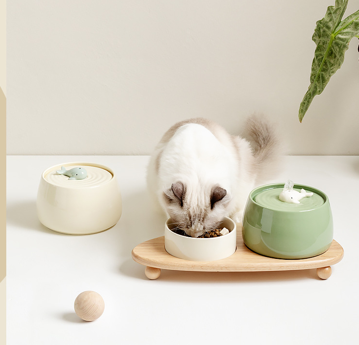 hot selling pet ceramic bowl tall slant flat raised bowl for cats and dogs ceramic pet bowls and feeders (copy)