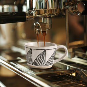 ceramic mug manufacture 12 oz vintage cappuccino coffee cup with handle for coffee shop