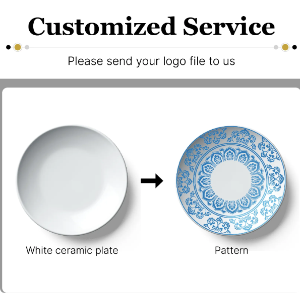 manufacturer custom logo ceramic dinnerware plate porcelain dishes tableware