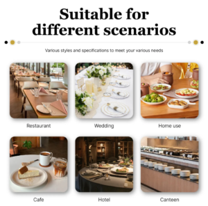 ceramic new bone china hotel plate dinnerware sets white catering plates wholesale dining hall set plates tableware custom logo