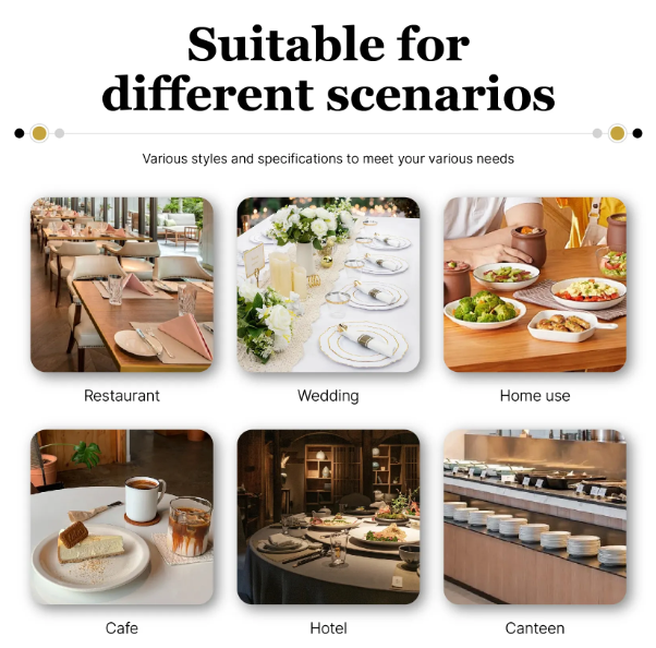 ceramic new bone china hotel plate dinnerware sets white catering plates wholesale dining hall set plates tableware custom logo