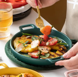 ceramic plate restaurant household bakeware oven bread baking pan sets dessert cake meal plate kitchen utensils with handle