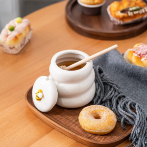 kitchen seasoning ceramic container spice jar nordic household sugar salt bowls tray set condiment pot seasoning box set (copy)