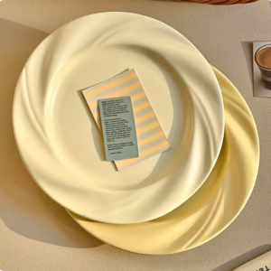 wholesale factory glazed small size matte ivory ceramic plate porcelain dishes