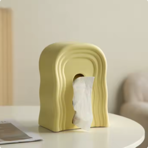 creative tissue box customized wave arch ceramic tissue box fashionable tissue box ceramic