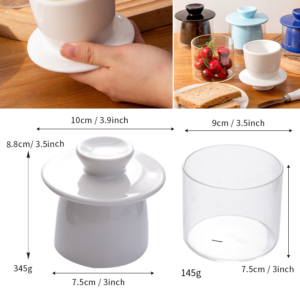 Crock Beige Circular Sealed Food Jar Western Household Stoneware Nordic Butter Keeper Ceramic Jar With Lid 