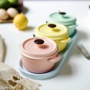 ceramic ramekins set small oven safe baking dishes cups for personal pudding creme serving dip single mini bowls (copy)
