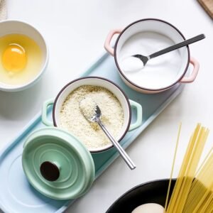 ceramic ramekins set small oven safe baking dishes cups for personal pudding creme serving dip single mini bowls (copy)