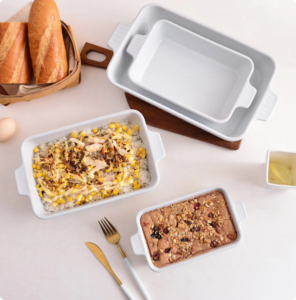 custom kitchen bakeware rectangular casserole bread pan baking pan set ceramic baking dishes set