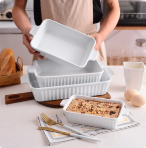 custom kitchen bakeware rectangular casserole bread pan baking pan set ceramic baking dishes set