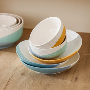 custom logo tabletop serving food porcelain bowl sets ceramic soup noodles bowl