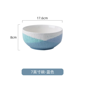 custom logo tabletop serving food porcelain bowl sets ceramic soup noodles bowl
