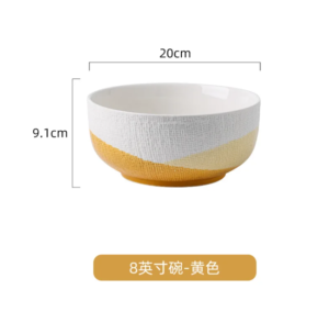 custom logo tabletop serving food porcelain bowl sets ceramic soup noodles bowl