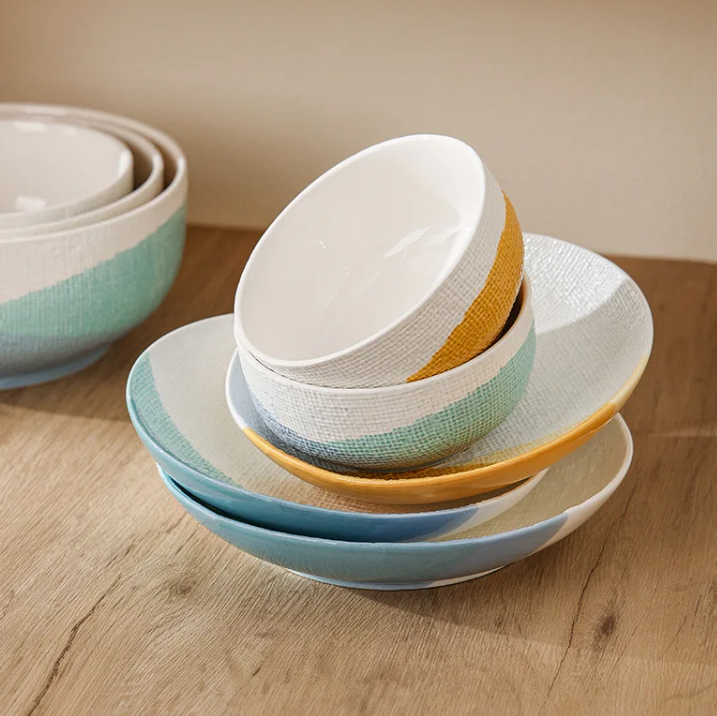 custom logo tabletop serving food porcelain bowl sets ceramic soup noodles bowl