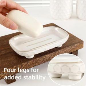 Custom Modern Wholesale Hotel Supplies Decor Designer Soap Dispenser Dish Toothbrush Holder Ceramic Bathroom Accessories Set for 4