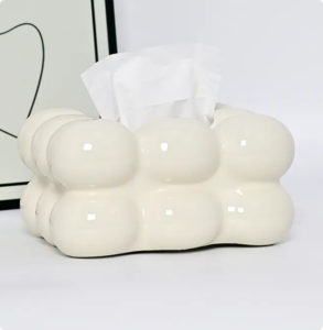 direct sale high quality wholesale custom cactus shape home bedroom luxury tissue storage paper box ceramic cover tissue box home decor