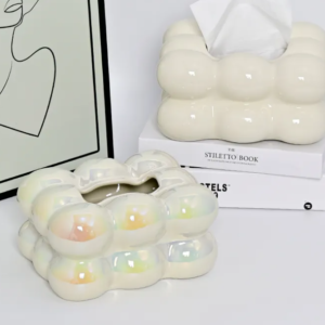 direct sale high quality wholesale custom cactus shape home bedroom luxury tissue storage paper box ceramic cover tissue box home decor