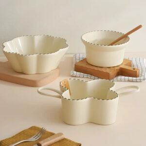 customised one person microwave oven ceramic bakery plate bake tray rectangular pan (copy)