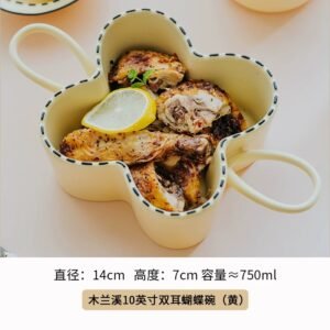customised one person microwave oven ceramic bakery plate bake tray rectangular pan (copy)